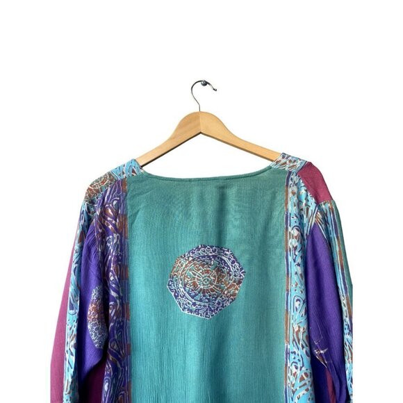 Soft Surroundings Top Small Art To Wear Fairy Asymmetrical Rainbow Colorful - Picture 7 of 10